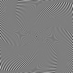 Abstract Rotation Op Art Design.