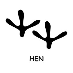 Hen footprint icon