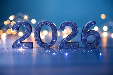 Sparkling Glitter 2026 New Year's Eve Festive Background Image
