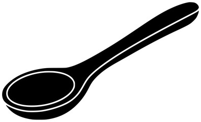 wooden illustration cooking silhouette spoon logo kitchen icon food outline kitchenware equipment background utensil tool white wood cook natural shape meal vector graphic background