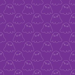 seamless pattern with Ghost