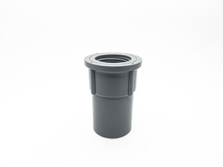 Obraz premium Gray Plastic Pipe Fitting Connector — Durable PVC Adapter for Plumbing, DIY Projects, and Repairs