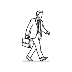 Businessman Walking with Briefcase Icon