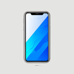 smart phone with blue screen