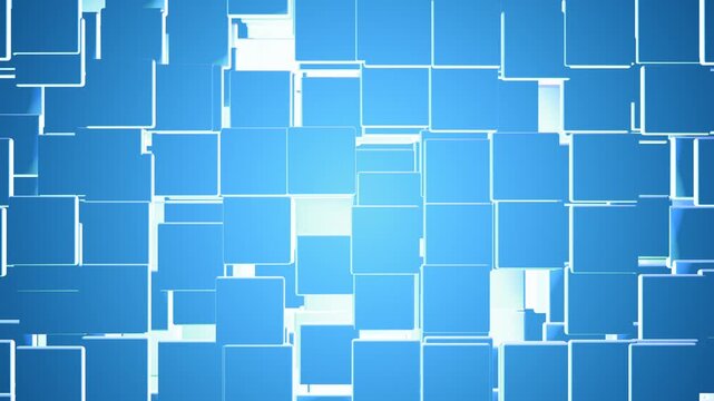 四角形がランダムに動くループアニメーション2　青