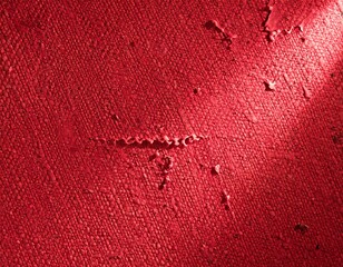 Red painted surface with texture and cracks