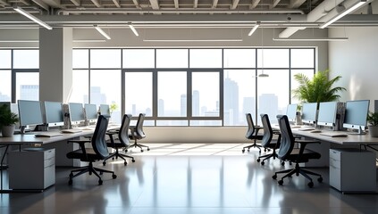 Fototapeta premium Open Office Workspace