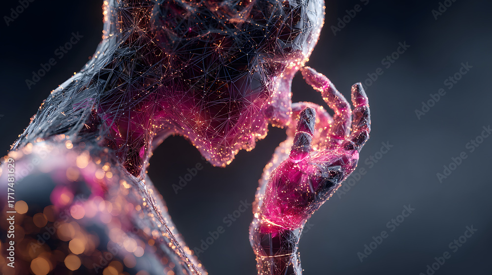 Poster transformation technology innovation background illustration artificial intelligence, learning autom