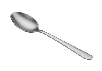 Isolated Silver Spoon, Kitchen Utensil for Tableware, Restaurant Supplies, Silverware Product