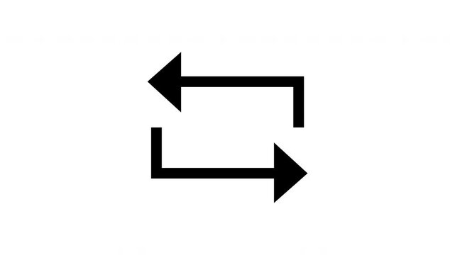 Swap horizontal orientation arrows animation icon	
