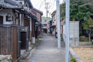 日本の兵庫県赤穂市坂越の古くてとても美しい建物