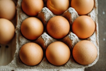 Dozen eggs in carton