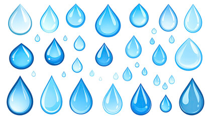 Collection of stylized water droplets (2)
