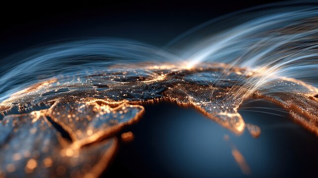 Global network globe