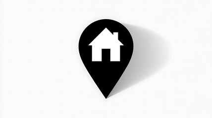 House Inside Map Pin – Real Estate Location, Home Search, and Geolocation Concept

