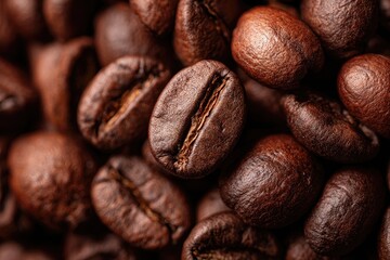 Naklejka premium Close-up of roasted coffee beans (8)