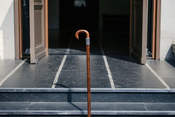 moving escalator in a subway