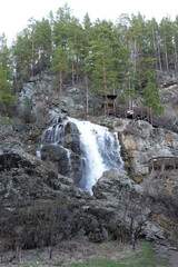 Kamyshlinsky waterfall in the Altai Mountains