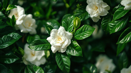 Obraz premium Lush Gardenia Blooms