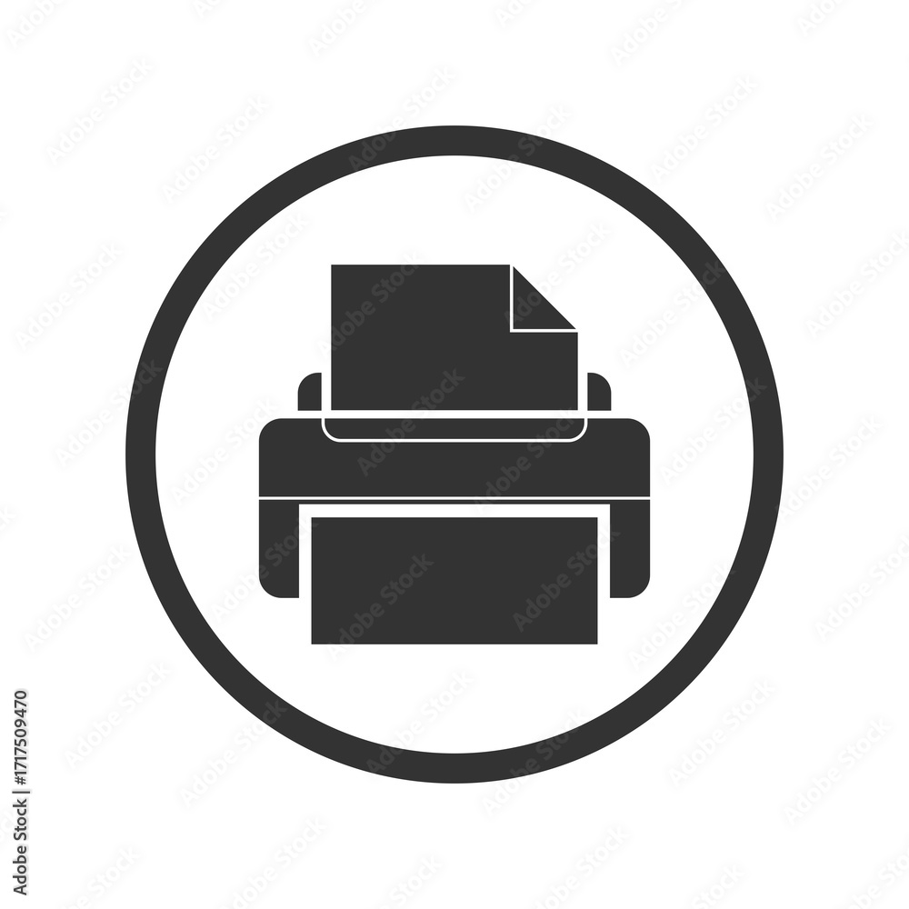 Poster printer for web and mobile icon isolated on transparent background