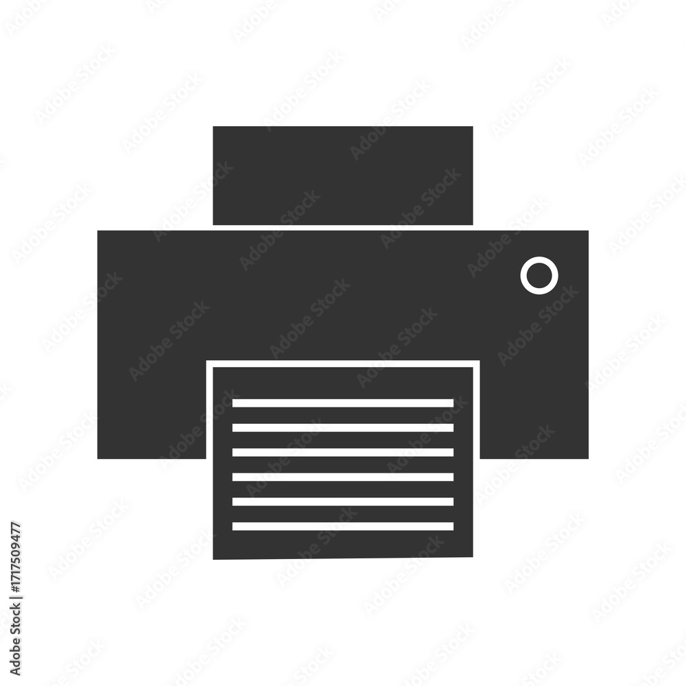 Poster printer for web and mobile icon isolated on transparent background