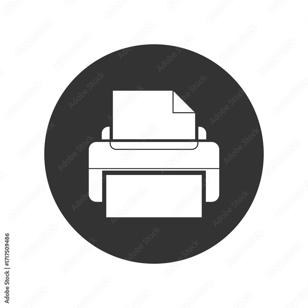 Poster printer for web and mobile icon isolated on transparent background