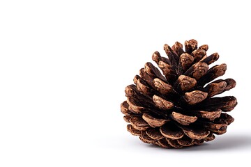 Fototapeta premium Photo of a pine cone on a white background, with no shadows or text