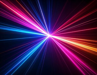 Abstract vibrant radial lines