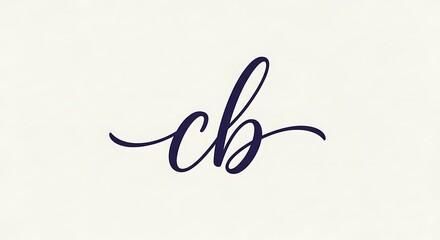 Elegant, script-style letters C and B create a sophisticated and timeless design element.