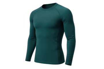 Deep Teal Men's Performance Compression Base Layer Shirt, Activewear