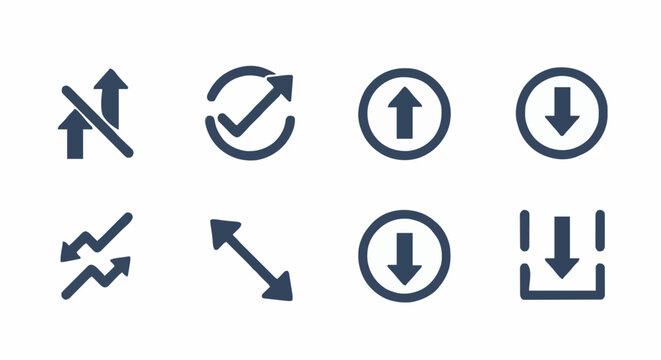 Icon set increase and decrease