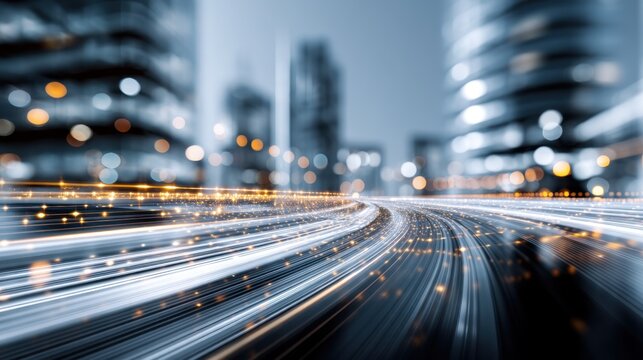 Cityscape motion trails