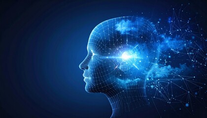 Wireframe Mind Projects Digital Thought in a Vision of Artificial Cognition and Neural Flow