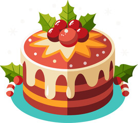 Christmas cake icon