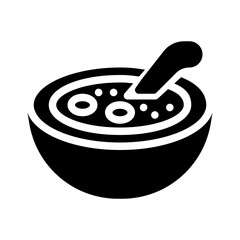 icon hot pot with style glyph