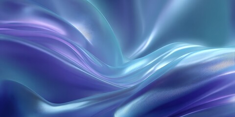 Obraz premium Abstract flowing purple and blue waves with smooth gradients creating a dynamic and visually appealing composition