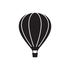 Obraz premium Silhouette of Hot Air Balloon A Symbol of Adventure and Flight for Graphic Design Projects and Illustrations