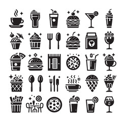 Food and Drink Icon Set | Restaurant Vector Pack”