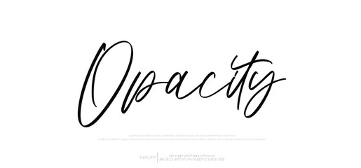 Lettering signature font isolated on grey background. brus style alphabet. Vector logo letters.