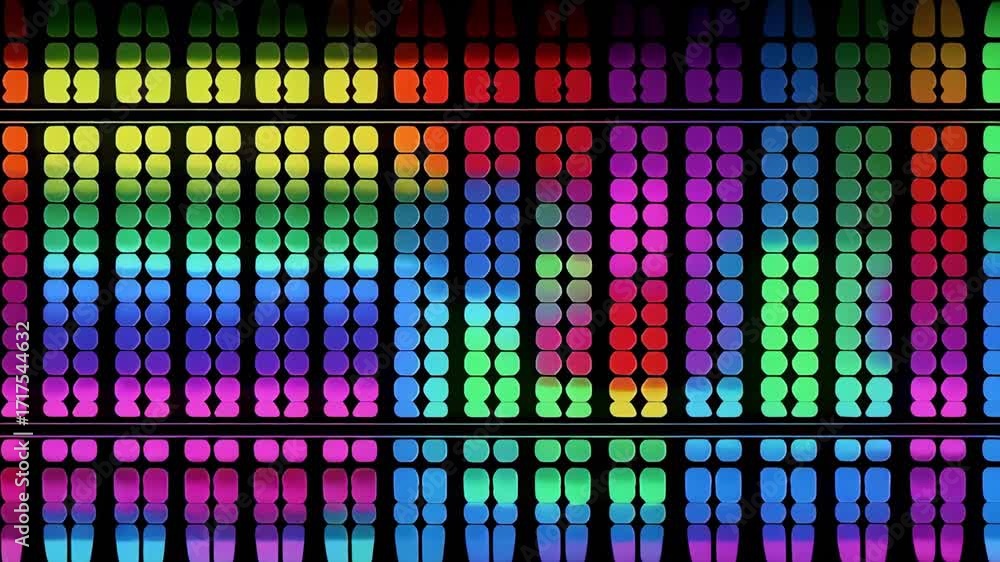 Poster colorful equalizer bars animation background loop for music visualizer and dj visuals 4k