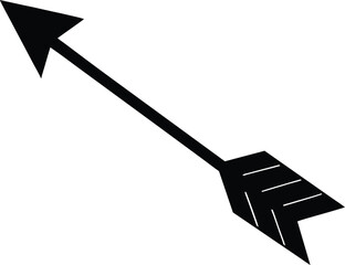 South Arrow Silhouette Vector Art Illustration