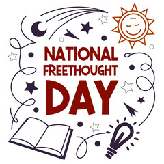 NATIONAL FREETHOUGHT DAY vector illustration design