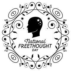 NATIONAL FREETHOUGHT DAY vector illustration design