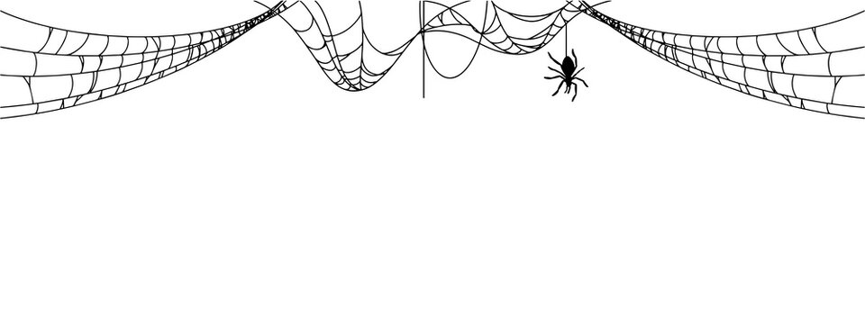 Spider web Halloween framed background