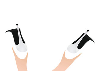 18+ icon with woman shoes. vector	