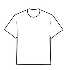 T shirt outline. vector illustration