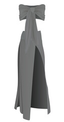 Grey women long sarongs. vector	