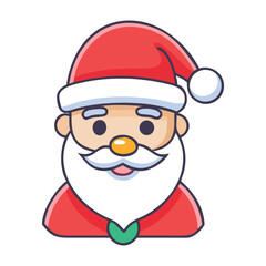 Santa claus vector icon design illustration