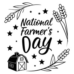 NATIONAL FARMER'S DAY vector illustration design