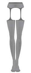 Grey fishnet stockings. vector illustration	